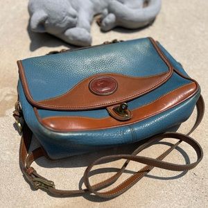 Vintage Dooney & Bourke All Weather Crossbody Leather Bag w/ Handle